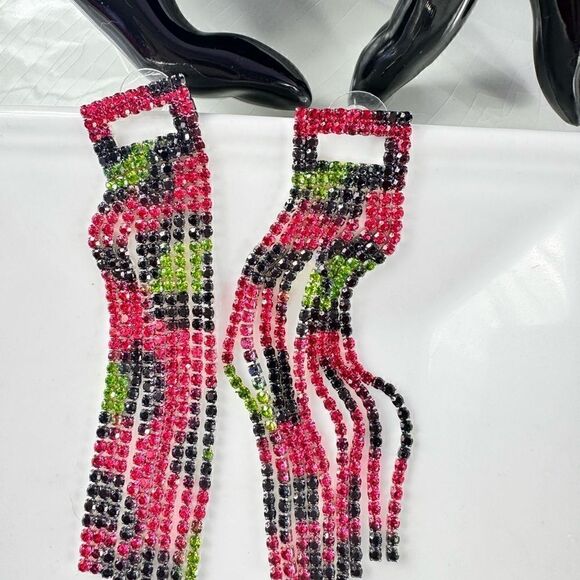 Zara Rhinestone Earrings - Picture 2 of 11